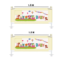 SYGA Pack of 2 Bed Rail Guard, Portable Safety Guardrail for King/Queen Size Bed - 88cm Tall_(1.5m,1.8m_Cream)