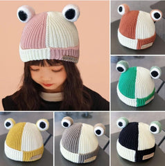 MOMISY Baby Beanie Hat, Chess Warm Toddlers Winter Hat, Double Pom Pom Beanies for Boys & Girls Woolen Knitted Cap (6 Months - 2 Years) (Green)