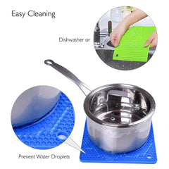 SYGA Set of 4 Silicone Square Durable Flexible, Non-Slip Heat Resistant Pot Holder/Hot Pads