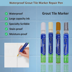 SYGA Grout Tile Pen Wall Grout Restorer Pen Repair Marker Grout Filler Pen for Restoring Tile Grout Wall Floor Bathrooms and Kitchen, Cream