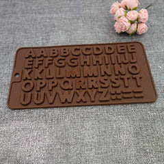SYGA Silicone Alphabets Shape Chocolate Jelly Candy Mold, Cake Baking Mold, Bakeware Mould, Brown