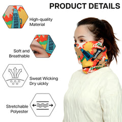 MOMISY Soft Stretch Chemo Scarf Beanie | Breathable Slouchy Hat with Stylish Prints for Women (Yellow)