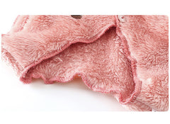 MOMISY Unisex Baby Girls Boys Faux Fur Sleeveless Vest Coat Lightweight V-Neck Short Gilet for Toddler (1 to 2 Years, Pink)