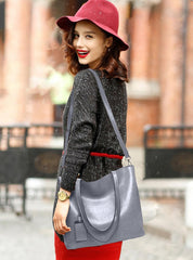 SYGA Women's Bag Cross-Border Leather Luggage Shoulder Bag (DARK BLUE)