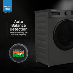 Voltas Beko, A Tata Product 7 Kg 5 Star Inverter Quick wash Fully-Automatic Front Loading Washing Machine (WFL7012B7JVBKA/AXV, Anthracite, In buit Heater/Hygiene steam)