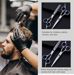 SYGA Barber Scissors Hair Cutting Scissors Professional Hair Shears Haircut Scissors Barber Scissors Sharp Salon Hair Shears for Hair Women Men-Black