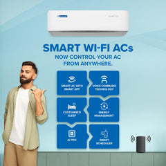 Blue Star 1.5 Ton 5 Star, 60 Months Warranty, Wi-Fi Smart Inverter Split AC (Copper, Convertible 5 in 1 Cooling, AI Pro, DigiQ Hepta Sensors, 4 Way Swing, IE518ZNURS, White)