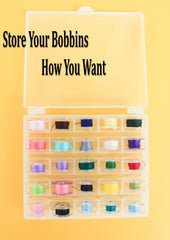 Syga Plastic White Transparent 25 Grid Storage Box with Bobbins