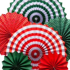 SYGA 6 Pieces of Paper Flower Fan Decoration Background Wall DIY Paper Fan Flower Ball Set