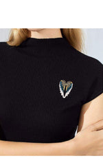 SYGA Brooch Pin Fashion Crystal Rhinestone Jewellery Pin Vintage Clothing Accessories Decoration Angel Wings Brooches For Women- S262