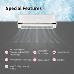 Hitachi 2 Ton Class 5 Star Xpandable+ Inverter Split AC (100% Copper, 4-Way Swing, ice Clean, Dust Filter, 5500STXL RAS.V522PCBISH1, White)