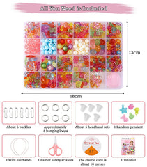 SYGA Beads for Kids Crafts Children's Jewelry Making Kit DIY Bracelets Necklace Hairband and Rings Craft Kits Birthday for 4, 5, 6, 7-Year-Old Little Girls-Multicolor (DIYBeadsSet-27)