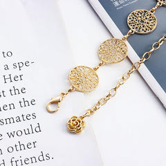 SYGA Women's Dress Waist Chain Metal Hook Chain Simple Decorative Thin Belt(Gold)