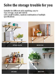 SYGA Stainless Steel Solid Thickened Triangular Bracket Wall-Mounted Rack Partition Support Layer Plate Support Bracket