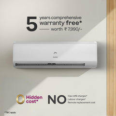 Godrej 1.5 Ton 5 Star, 5 Years Comprehensive Warranty, AI powered, 5-In-1 Convertible Cooling Inverter Split AC (Copper, 2025 Model, Heavy Duty Cooling at 52 °C, AC 1.5T EI 18II5T WZS Split 5S, White)