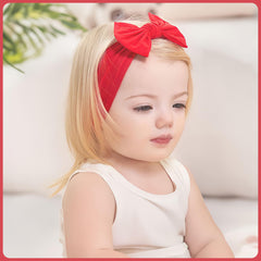 SYGA Baby Headband Velvet Bow Shape Stretchable Hairband Suitable for Newborn Infant Toddler Kids 0-3 Year (Black)