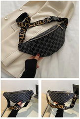 SYGA Pu Small Bag Foreign Style Fashion Shoulder Messenger Bag Light and Simple Ladies Chest Bag(Black)
