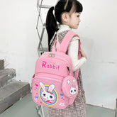 SYGA Children's Nylon Cute Cartoon Backpack with Coin Purse, Suitable for 3-6 Years Old(Bunny - Light Pink)
