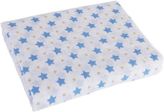 SYGA 1 Piece Organic Cotton Baby Muslin Swaddle_Blue Star