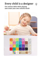 SYGA Beads for Kids Crafts Children's Jewelry Making Kit DIY Bracelets Necklace Hairband and Rings Craft Kits Birthday for 4, 5, 6, 7-Year-Old Little Girls-Multicolor (DIYBeadsSet-32)