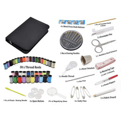 Syga 134 Pieces Portable DIY to Mending and Repair Sewing Supplies Mini Sew Kits for Traveler Thread & Needles & Accessories
