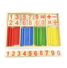 SYGA Baby Learning Wooen Multicolor Mathematical Stick Toy