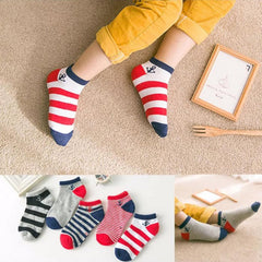 MOMISY 5 Pairs Girl Boys Tube Socks Toddlers Infant Solid Color Boat Spring and Autumn Socks Stretch Baby kids Sock (IN, Age, 6 Years, 8 Years, Spear)