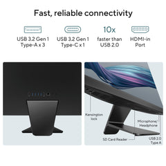 ASUS AiO M3402WFA Series, 23.8" (60.45 cm) FHD, AMD Ryzen™ 5 7520U, All-in-One Desktop (8GB/512GB SSD/Win11/Office 21/1Year McAfee Security/Wireless Keyboard & Mouse/Black/5.4 kg), M3402WFA-KBA015WS