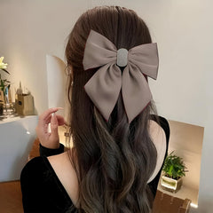 MOMISY Bow Shaped Hair Clip, Hair Accessories for Women and Girls (DiamondKhaki, Free)