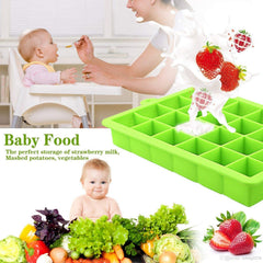 SYGA 24 Grid Cube Silicone Square Ice Cube Mold Tray Easy Release Square Shape Mini Stroage Tray Baby Food, Chocolate, Fruit Ice Cube Cocktail Whiskey Ice Tray Kitchen & Bar Accessories-Random Colour