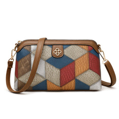 SYGA Women's Bohemian Crossbody Bag Niche Ethnic Design Women's Bag Shoulder Bag Crossbody Coin Mobile Phone Bag(Blue Brown)