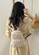 SYGA Floral Large Backpack ladeis Bag Large Capacity Women's Backpack Brown