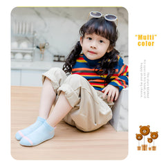 MOMISY 5 Pairs Girl Boys Tube Socks Toddlers Infant Solid Color Boat Spring and Autumn Socks Stretch Baby kids Sock (IN, Age, 6 Years, 8 Years, Dots Heart)