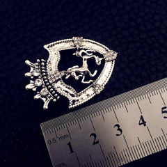 SYGA Brooch Cross-Border Alloy Retro Boys Clothing Corsage Pin Men's Chest Suit Accessories(Ancient Silver)