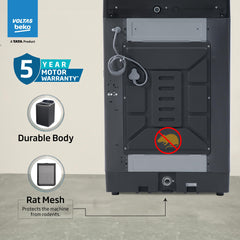 Voltas Beko, A Tata Product 9 Kg 5 Star Fully-Automatic Top Loading Washing Machine with Anti-Bacterial wash Technology (WTL9006UEAH / OBS3060, Dark Grey, Inbuilt Heater)