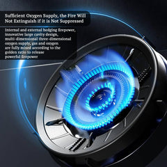 SYGA Gas Stove Fire Windproof Cover Non-Slip, Energy-Saving Stand Support Bracket (1, Black)