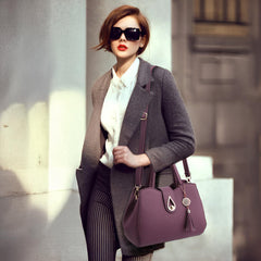 Syga Women's Elegant Handbag Stylish Crossbody Shoulder Bag with Tassel Charm