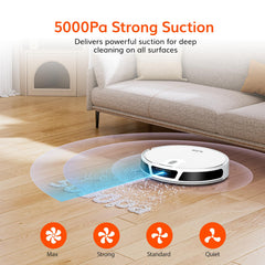 ILIFE V20 Robot Vacuum Cleaner with SoF Laser Navigation, 5000Pa Suction, 2-in-1 Vacuum & Mop, Customized Cleaning, Ideal for Pet Hair and All Floor Types, App, Alexa, Google Home & Remote Control