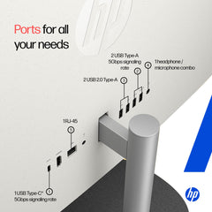 HP All-in-One, 13th Gen Intel Core i3-1315U (8GB DDR4, 512GB SSD) IPS, 300 nits, Anti-Glare, FHD, 27''(68.6cm), Win11, M365* Office 24, Shell White, 6.42kg, FHD IR tilt Camera w/shuttter, 27-cr0902in