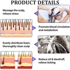 MOMISY Scalp Massager Shampoo Brush, Eco-Friendly Wheat Straw Body With Soft Silicon Bristles, Hair Scalp Scrubber, Scalp Exfoliator | Dandruff Removal, Prevents Hair Loss For Men, Women (Pink)
