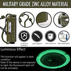 SYGA Multifunction Waterproof Military Army Compass K4580 Navigation Compass