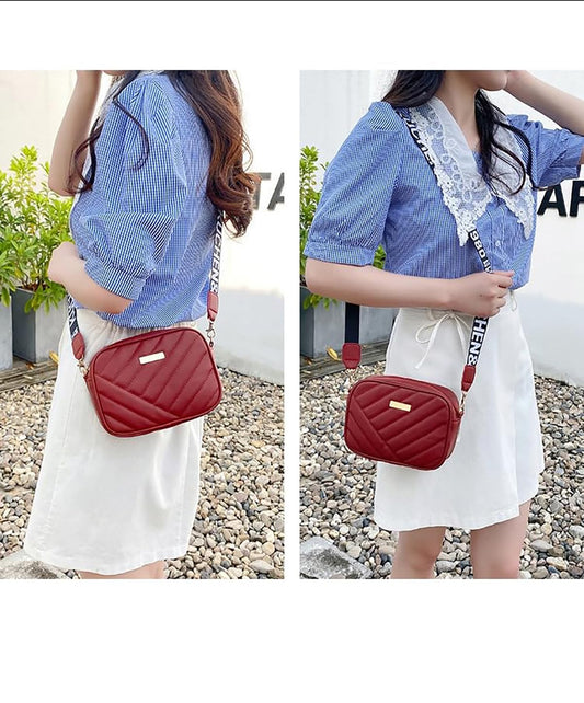 SYGA ladies Bag Rhombus Crossbody Bag Women's Red Storage Bag Shoulder Mobile Phone Bag