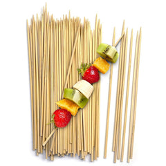 SYGA Bamboo Wooden Skewers Stick for Oven-Perfect for Kabab, PaneerTikka, Seekh, Barbeque and Grilling- 1000 Sticks 10''
