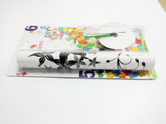 Syga Vinyl Abstract Colorful Circle Wall Clock Sticker- Multicolour