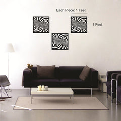 SYGA Black Set of 3 Acrylic Design Wall Decorative Frames