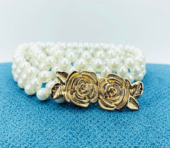 SYGA Pearl Adjustable Waist Belt with Hollowed Tassel Detail, Suitable Size for Waist 24-34 INCH