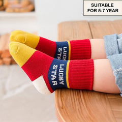 MOMISY 5 Pairs Baby Girl Boys Tube ankle Socks for Baby Girl BoysToddlers Infant kids (Lucky Star, 1 year to 3 year)