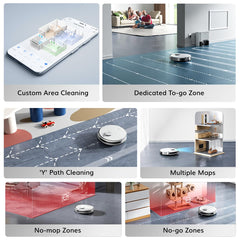 ILIFE A30 Pro Robotic Vacuum Cleaner with Self-Empty Station, 5000Pa Suction, LiDAR Navigation, Vacuum and Mop Combo, Multi-Floor Mapping, Customize Cleaning, Remote Control, App, Alexa & GH