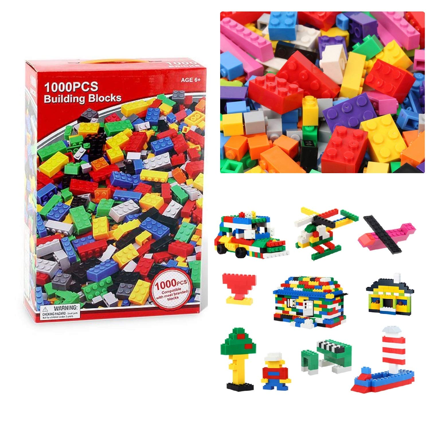 SYGA 1000 pc Toy Building Bricks Educational Game Blocks Kit for