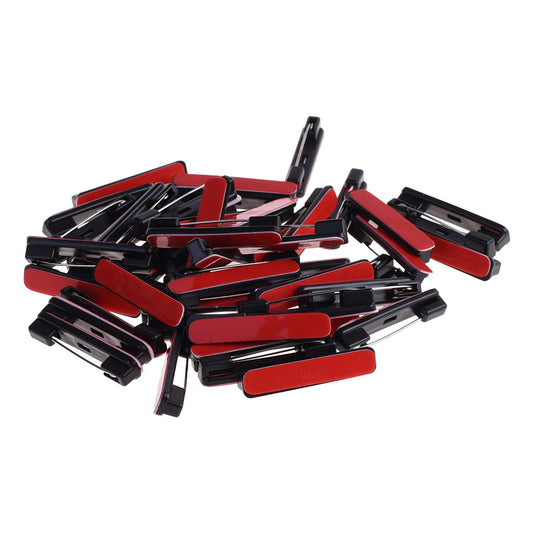 SYGA 100 Pices Self-Adhesive Bar Office Safety Pins for ID Badge Crafting (Black)